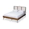 Baxton Studio Calisto Mid-Century Walnut Brown Finished Wood Full Size Platform Bed 156-9407-9422 - alternate 6
